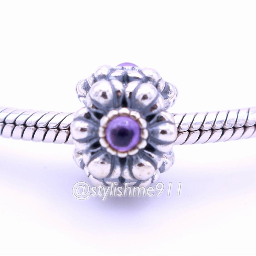 Authentic PANDORA Retired February Birthday Blooms Bead - 790580AM